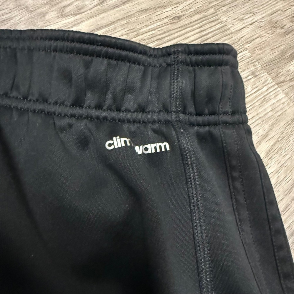 Adidas Climawarm Mens Black Fleece Lined Athletic Track Pants Size Large - Picture 10 of 11